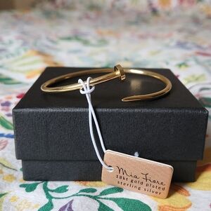 Nail Shaped Mia Fiore 18K Gold Plated Sterling Silver Bracelet